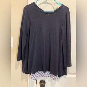Women’s Loft navy  blouse fits Med/Large